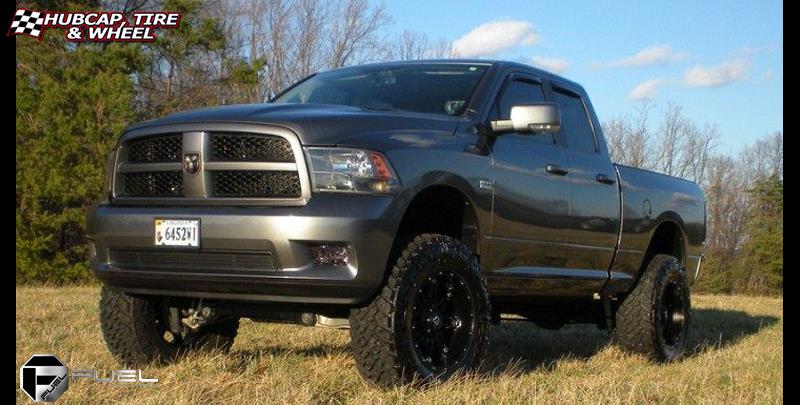 vehicle gallery/dodge ram quad cab fuel hostage d531 0X0 Matte Black wheels and rims